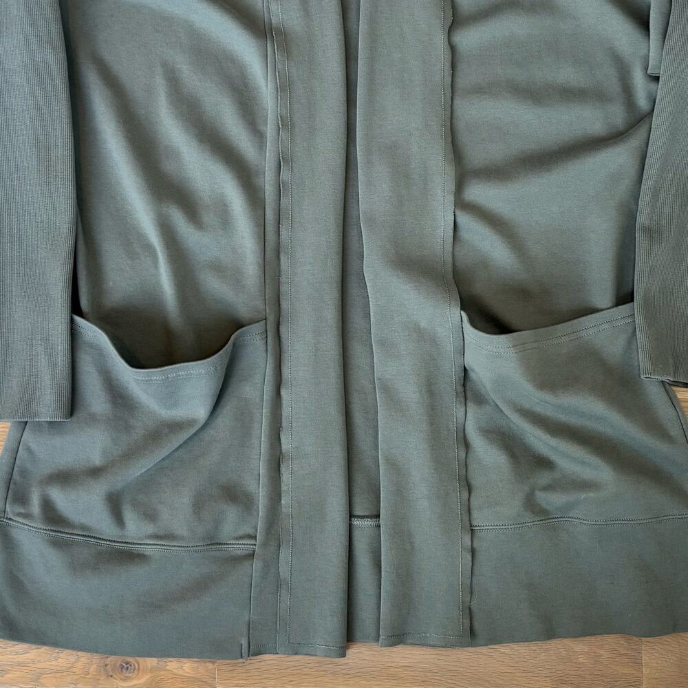 Pact Organic Cotton Airplane Wrap Open Cardigan Sage Green Womens Size XL/XXL - Picture 4 of 11